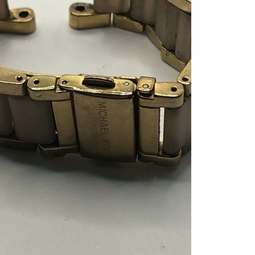 Michael Kors Watch Bracelet Use For Parts Band Links 18mm 2tone Pink Tone PY377